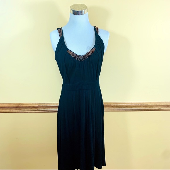 Point Zero Nicole Benisti Dresses & Skirts - Point Zero Nicole Benisti Black Dress Beads